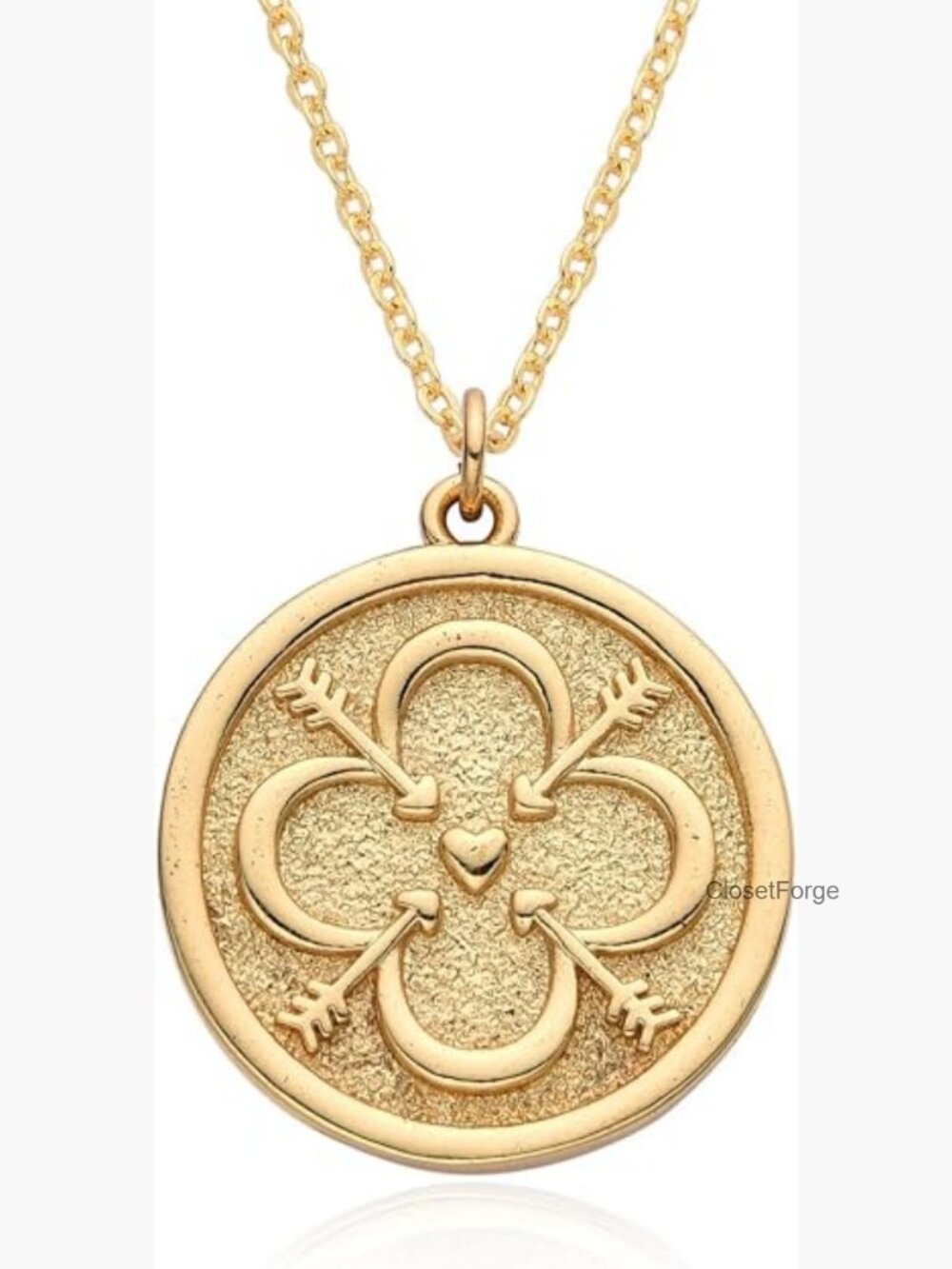 Dainty Moon Star Clover Pendant Necklace Initial Coin Chain 16.5"